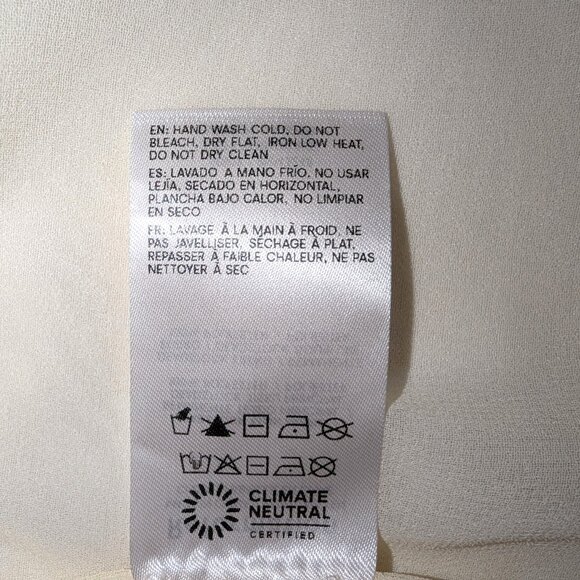 NWT Reformation | Ivory "Wyn Top" Sheer Blouse | Size 4 - Picture 10 of 14